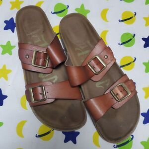 Target Brown Sandals with Buckle Straps Womens Size 9